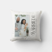 Hochzeitsfoto Frischvermählte Weihnachten Kissen (Vorderseite)