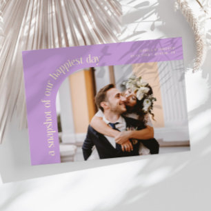 Hochzeitsfoto Glücklichster Tag Lemon Wisteria Mom Dankeskarte