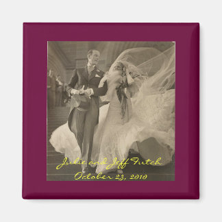 Hochzeitsfoto-Magnet im Vintage-Stil Magnet