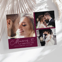 Hochzeitsfoto mit Cranberry-Motiven und Erinnerung
