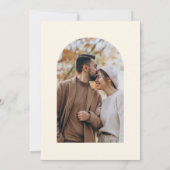 Hochzeitsfoto mit Goldblattzweig Save The Date (Rückseite)