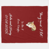 Hochzeitsfoto mit Text anpassen, rote Katze Fleecedecke (Vorderseite (Horizontal))