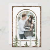 Hochzeitsfoto Reh im Bergwald Save The Date (Rückseite)