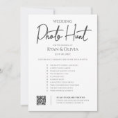 Hochzeitsfoto-Schnitzeljagd QR-Code Einladung (Vorderseite)