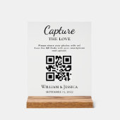 Hochzeitsfoto-Sharing mit QR-Code Acrylschild (Vorderseite)
