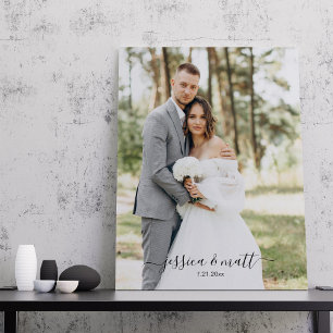 Hochzeitsfoto-Skript Hochzeitsjubiläums-Geschenk Leinwanddruck