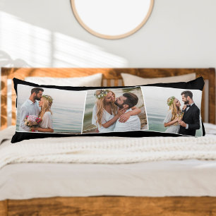 Hochzeitsfoto ZigZag Bildmontage Personalisiert Seitenschläferkissen
