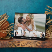 Hochzeitsfotocollage mit Zigzag-Bilderstreifen Fotoplatte (Seite)