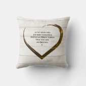 Hochzeitsfotocollage Rustic Simple Heart Quote Kissen (Rückseite)