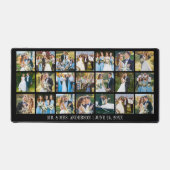 Hochzeitsfotocollage - Wählen Sie Ihre Farbe Schreibtischunterlage (Vorderseite)