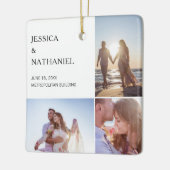 HochzeitsfotoCollage | Weißwein Keramikornament (Links)