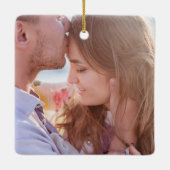 HochzeitsfotoCollage | Weißwein Keramikornament (Rückseite)