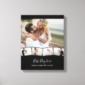 Hochzeitsfotocollage Zigzag Picture Strip Custom Leinwanddruck (Vorderseite)
