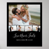 Hochzeitsfotocollage Zigzag Picture Strip Custom Poster (Vorne)