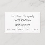 Hochzeitsfotograf - Elegant Visitenkarte (Rückseite)