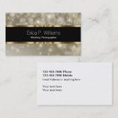 Hochzeitsfotograf Elegante Visitenkarten Visitenkarte (Vorne/Hinten)