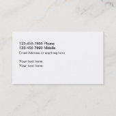 Hochzeitsfotograf Elegante Visitenkarten Visitenkarte (Rückseite)