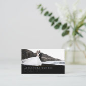 Hochzeitsfotograf Schwarz & Gold QR-Code Visitenkarte (Stehend Vorderseite)
