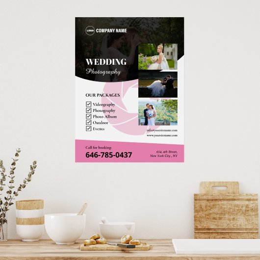 Hochzeitsfotografie Custom Poster (Küche)