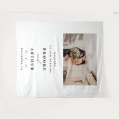 Hochzeitsfotografie im Hintergrund mit Foto Wandteppich (Vorderseite (Horizontal))