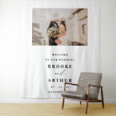 Hochzeitsfotografie im Hintergrund mit Foto Wandteppich (Beispiel)