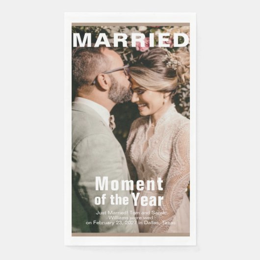 Hochzeitsfotografie Napkin hinzufügen Serviette (Vorderseite)