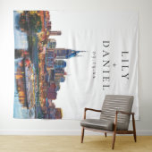 Hochzeitsfotohintergrund Nashville Riverfront Wandteppich (Beispiel (Horizontal))