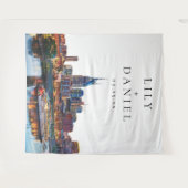 Hochzeitsfotohintergrund Nashville Riverfront Wandteppich (Vorderseite (Horizontal))