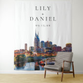 Hochzeitsfotohintergrund Nashville Riverfront Wandteppich (Beispiel)
