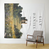 Hochzeitsfotohintergrund Schloss Wildblumen Wandteppich (Beispiel (Horizontal))