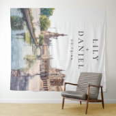 Hochzeitsfotohintergrund Sevilla Spanien Wandteppich (Beispiel (Horizontal))