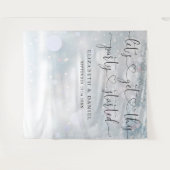Hochzeitsfotohintergrund Skript Winterhochzeit ges Wandteppich (Vorderseite (Horizontal))