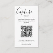 Hochzeitsfotos mit QR-Code teilen Begleitkarte (Vorderseite)
