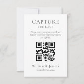 Hochzeitsfotos mit QR-Code teilen Karte (Vorderseite)