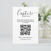 Hochzeitsfotos mit QR-Code teilen Karte (Stehend Vorderseite)