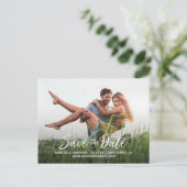 Hochzeitsfotos Save the Date Postkarten | Günstig (Stehend Vorderseite)