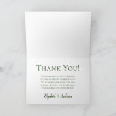 Hochzeitsfotos über die Wasserfarben von White Hyd Dankeskarte (Innenseite)