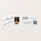 Hochzeitsfreigeben von Fotos mit QR-Code (Außenseite Aufgefaltet)