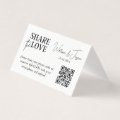 Hochzeitsfreigeben von Fotos mit QR-Code (Vorderseite)