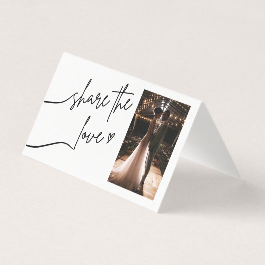 Hochzeitsfreigeben von Fotos mit QR-Code (Rückseite)