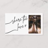 Hochzeitsfreigeben von Fotos mit QR-Code Begleitkarte (Rückseite)