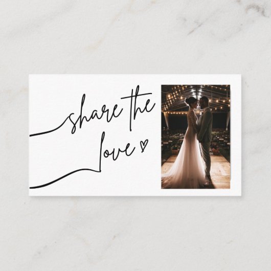 Hochzeitsfreigeben von Fotos mit QR-Code Begleitkarte (Rückseite)