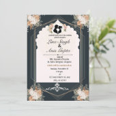 Hochzeitsfreudigkeit der Liebe Save The Date (Stehend Vorderseite)