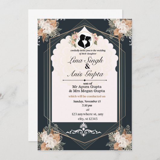 Hochzeitsfreudigkeit der Liebe Save The Date (Vorne/Hinten)