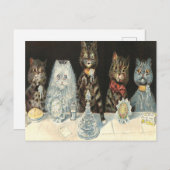 Hochzeitsfrühstück von Louis Wain Postkarte (Vorne/Hinten)