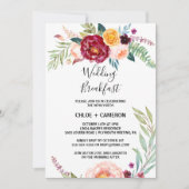 Hochzeitsfrühstück "Watercolor Summer Floral" Einladung (Vorderseite)