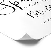 Hochzeitsfunker abschicken Hochzeit Poster (Ecke)