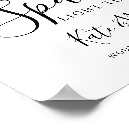 Hochzeitsfunker abschicken Hochzeit Poster (Ecke)