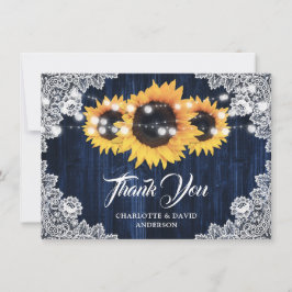 Hochzeitsgarantie für blaue Sonnenblumen Dankeskarte