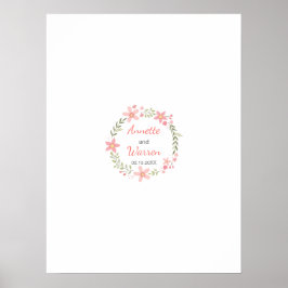 Hochzeitsgarten - Blume Kranz Poster